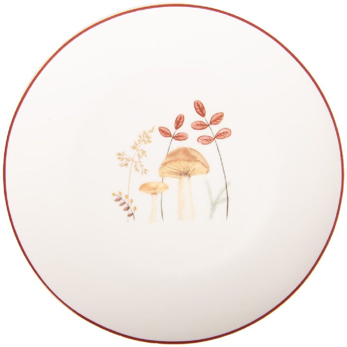 Clayre & Eef LFJDP Mały Talerz Beżowo-Brązowy 20x2 cm