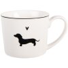 Clayre & Eef Kubek Porcelanowy 275 ml Biało-Czarny