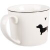 Clayre & Eef Kubek Porcelanowy 275 ml Biało-Czarny