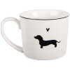 Clayre & Eef Kubek Porcelanowy 275 ml Biało-Czarny