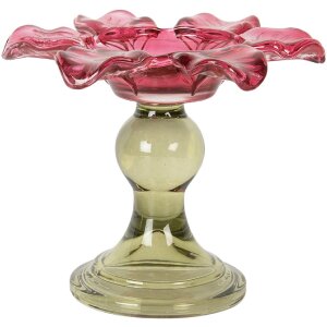 Clayre & Eef Świecznik Tealight Szkło Ø 14x11 cm