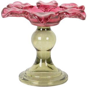 Clayre & Eef Świecznik Tealight Szkło Ø 14x11 cm