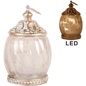 Clayre & Eef Dekoracja LED Beżowa 7x11 cm