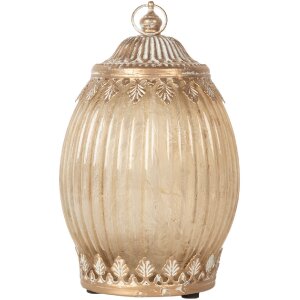 Clayre & Eef 6GL5220 Dekoracja szklana LED 11x18 cm