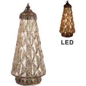 Clayre & Eef Dekoracja LED Szkło 13x28 cm