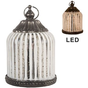 Clayre & Eef 6GL5228 Dekoracja LED ze szkła 8x12 cm