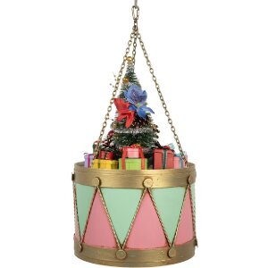 Clayre & Eef Dekoracja Bęben 21x34/43 cm Różowo-Zielona