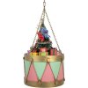 Clayre & Eef Dekoracja Bęben 21x34/43 cm Różowo-Zielona