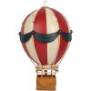Clayre & Eef Dekoracja Balon na Gorącym Powietrzu 26x42 cm Czerwono-Beżowa