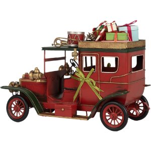 Clayre & Eef Dekoracja Auto Czerwony 42x18x28 cm