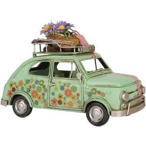 Clayre & Eef Auto Retro Zielony 26x12x18 cm