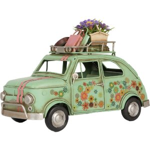 Clayre & Eef Auto Retro Zielony 26x12x18 cm
