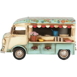Clayre & Eef Foodtruck 26x14x14 cm Beżowo-Niebieski