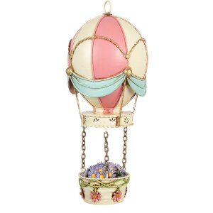 Clayre & Eef Balon na gorące powietrze Ø 14x29 cm Różowo-Beżowy
