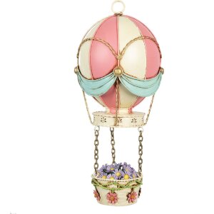Clayre & Eef Balon na gorące powietrze Ø 14x29 cm Różowo-Beżowy