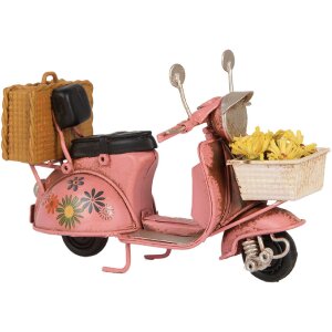 Clayre & Eef 6Y5879 Mini Skuter Retro 12x6x8 cm Rosa Beige