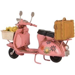 Clayre & Eef 6Y5879 Mini Skuter Retro 12x6x8 cm Rosa Beige