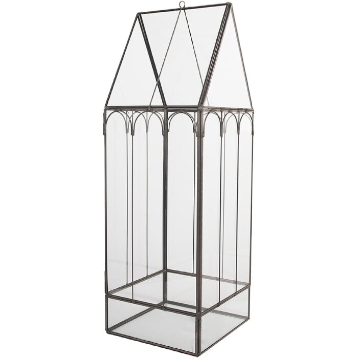 Clayre & Eef Mini Szklarnia Dekoracyjna 15x15x45 cm