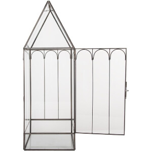 Clayre & Eef Mini Szklarnia Dekoracyjna 15x15x45 cm