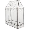 Clayre & Eef Mini Szklarnia Dekoracyjna 35x15x46 cm Czarno-Transparentna