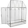 Clayre & Eef Mini Szklarnia Dekoracyjna 35x15x46 cm Czarno-Transparentna