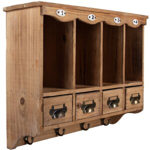 Clayre & Eef 5H0745 Brązowa Szafka Ścienna 53x16x42 cm