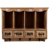 Clayre & Eef 5H0745 Brązowa Szafka Ścienna 53x16x42 cm