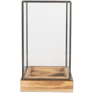 Clayre & Eef Mini Szklarnia Dekoracyjna 14x14x24 cm