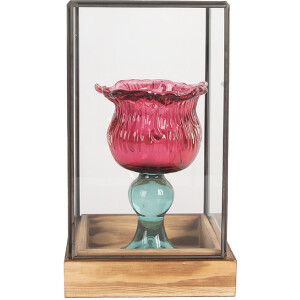 Clayre & Eef Mini Szklarnia Dekoracyjna 14x14x24 cm