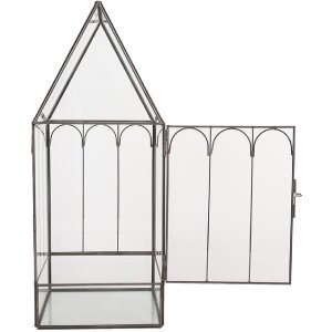 Clayre & Eef Mini Szklarnia Dekoracyjna 15x15x38 cm