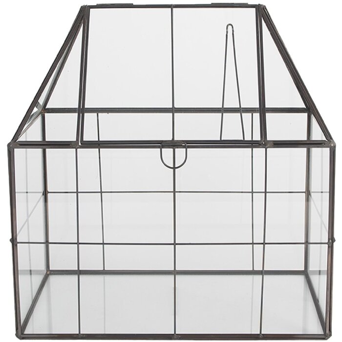 Clayre & Eef Mini Szklarnia Dekoracyjna 25x16x26 cm
