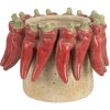 Clayre & Eef Donica Terakota Ø17x13 cm Beżowo-Czerwona