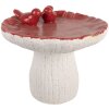 Clayre & Eef Pilz Dekoracja 25x21 cm Biało-Czerwona