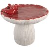 Clayre & Eef Pilz Dekoracja 25x21 cm Biało-Czerwona