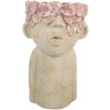 Clayre & Eef Doniczka Terakotowa 20x19x31 cm Beżowo-Różowa
