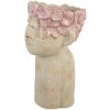 Clayre & Eef Doniczka Terakotowa 20x19x31 cm Beżowo-Różowa