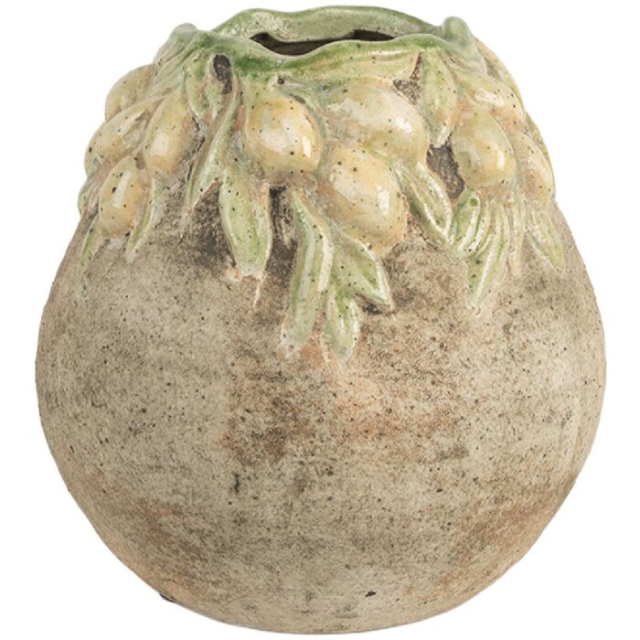 Clayre & Eef Donica Terakotowa 18x18 cm Beżowo-Żółta