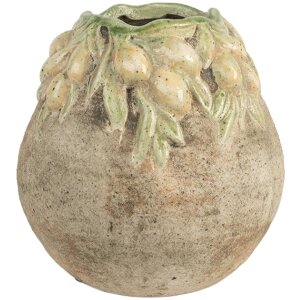 Clayre & Eef Donica Terakotowa 18x18 cm Beżowo-Żółta