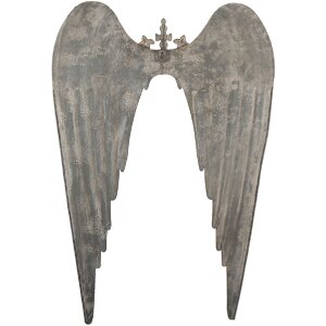 Clayre & Eef Skrzydła – Dekoracja ścienna 46x4x65 cm Szaro-Złota
