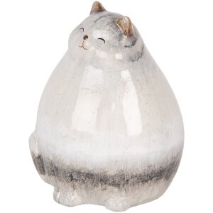 Clayre & Eef Kot Dekoracja 14x13x18 cm Szary