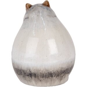 Clayre & Eef Kot Dekoracja 14x13x18 cm Szary