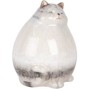 Clayre & Eef Kot Dekoracja 14x13x18 cm Szary