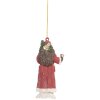 Clayre & Eef 6PR5533 Dekoracja Wisząca Święty Mikołaj 5x3x11 cm
