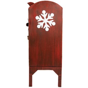 Clayre & Eef Skrzynka pocztowa 27x21x53 cm Czerwona