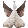 Clayre & Eef Anioł Dekoracja 8x3x9 cm Biało-Brązowy