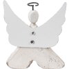 Clayre & Eef Anioł Dekoracja 8x3x9 cm Biało-Brązowy