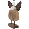 Clayre & Eef Anioł Dekoracja 13x5x19 cm Brązowo-Biały