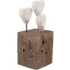 Clayre & Eef 6H2418 Dekoracja Serce Drewniana 7x6x15 cm