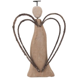 Clayre & Eef Anioł Dekoracja 12x3x18 cm