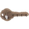 Clayre & Eef 6H2430 Półka na klucze 30x4x14 cm Brązowa
